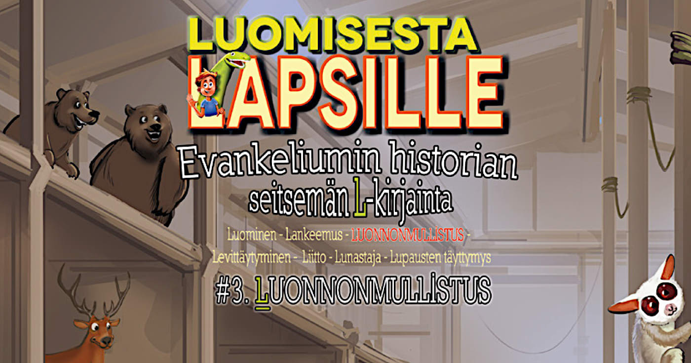 Ihmisiä ja pareittain eläimiä arkissa. Piirros ©: creation.com