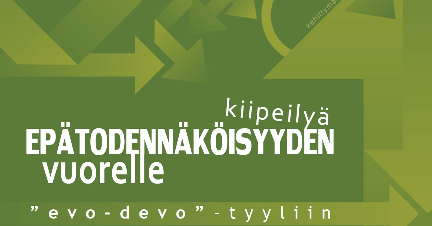 kiipeilyä epätodennäköisyyden vuorelle 'evo-devo' -tyyliin -teksti. Kuva ©: creation.com