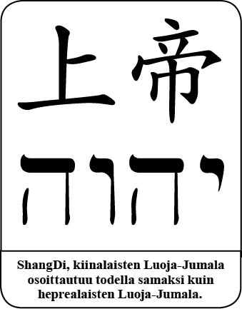 ShangDi, kiinalaisten Luoja-Jumala osoittautuu todella samaksi kuin heprealaisten Luoja-Jumala.