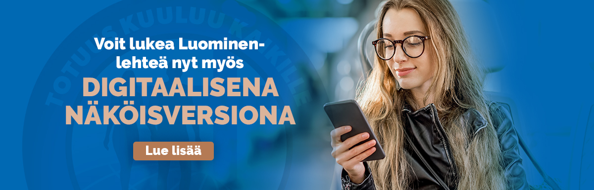 Voit lukea Luominen-lehteä nyt myös digitaalisena näkouml;isversiona